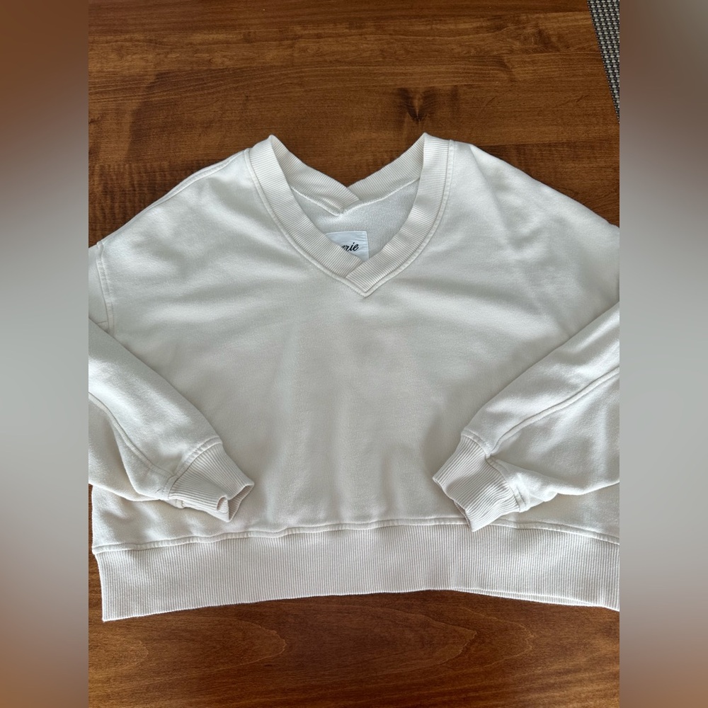 Aerie V-neck cropped sweatshirt